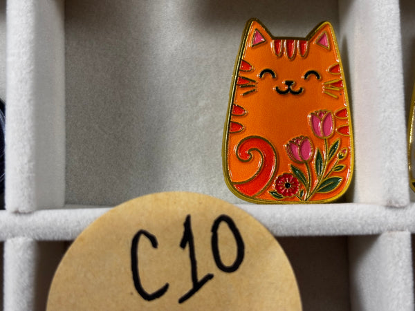 Cute Cat Enamel Pins | Colorful Animal Pins for Bags, Jackets & Backpacks