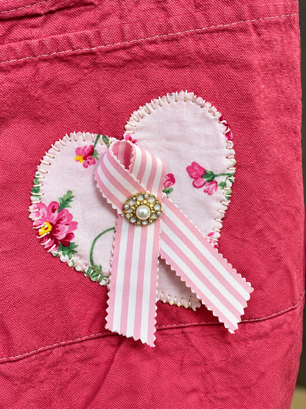 Made With Heart – Hand-Dyed Breast Cancer Awareness Tote