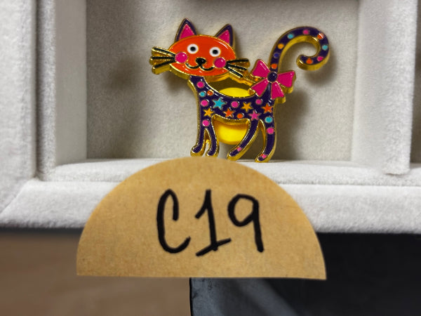Cute Cat Enamel Pins | Colorful Animal Pins for Bags, Jackets & Backpacks