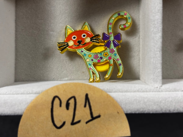 Cute Cat Enamel Pins | Colorful Animal Pins for Bags, Jackets & Backpacks