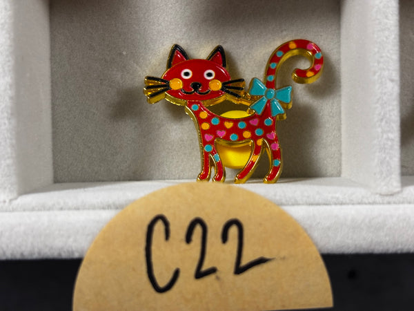 Cute Cat Enamel Pins | Colorful Animal Pins for Bags, Jackets & Backpacks
