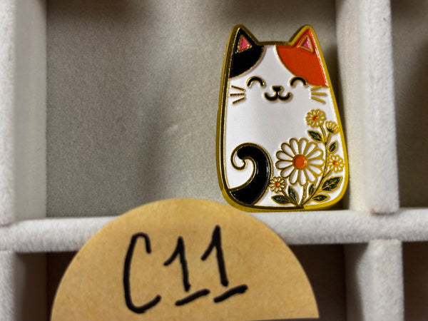 Cute Cat Enamel Pins | Colorful Animal Pins for Bags, Jackets & Backpacks