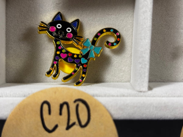 Cute Cat Enamel Pins | Colorful Animal Pins for Bags, Jackets & Backpacks
