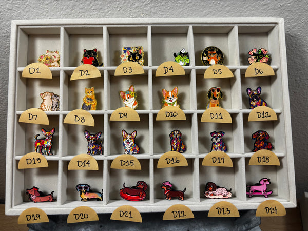 Cute Cat & Dog Enamel Pins | Colorful Animal Pins for Bags, Jackets & Backpacks