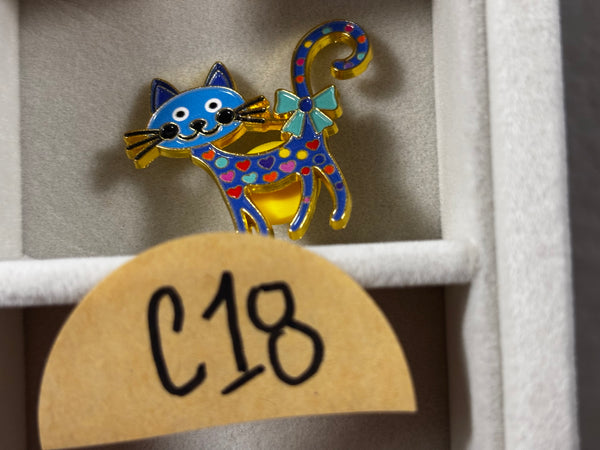Cute Cat Enamel Pins | Colorful Animal Pins for Bags, Jackets & Backpacks