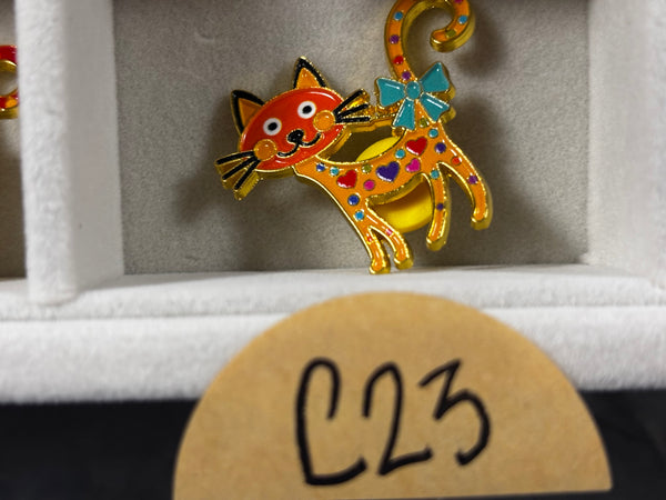 Cute Cat Enamel Pins | Colorful Animal Pins for Bags, Jackets & Backpacks