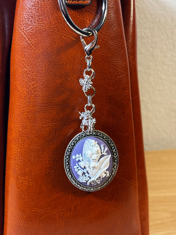 Handmade Vintage-Inspired Bag Charms | Cameo & Floral Purse Charms | Choose Your Favorite