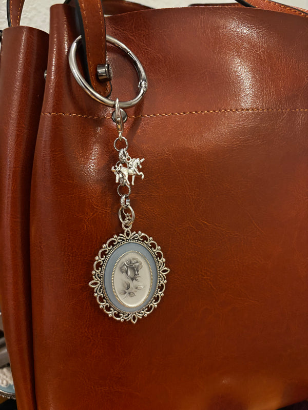 Handmade Vintage-Inspired Bag Charms | Cameo & Floral Purse Charms | Choose Your Favorite